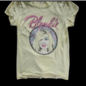 Karma Yellow Graphic Tee with Pink Accents